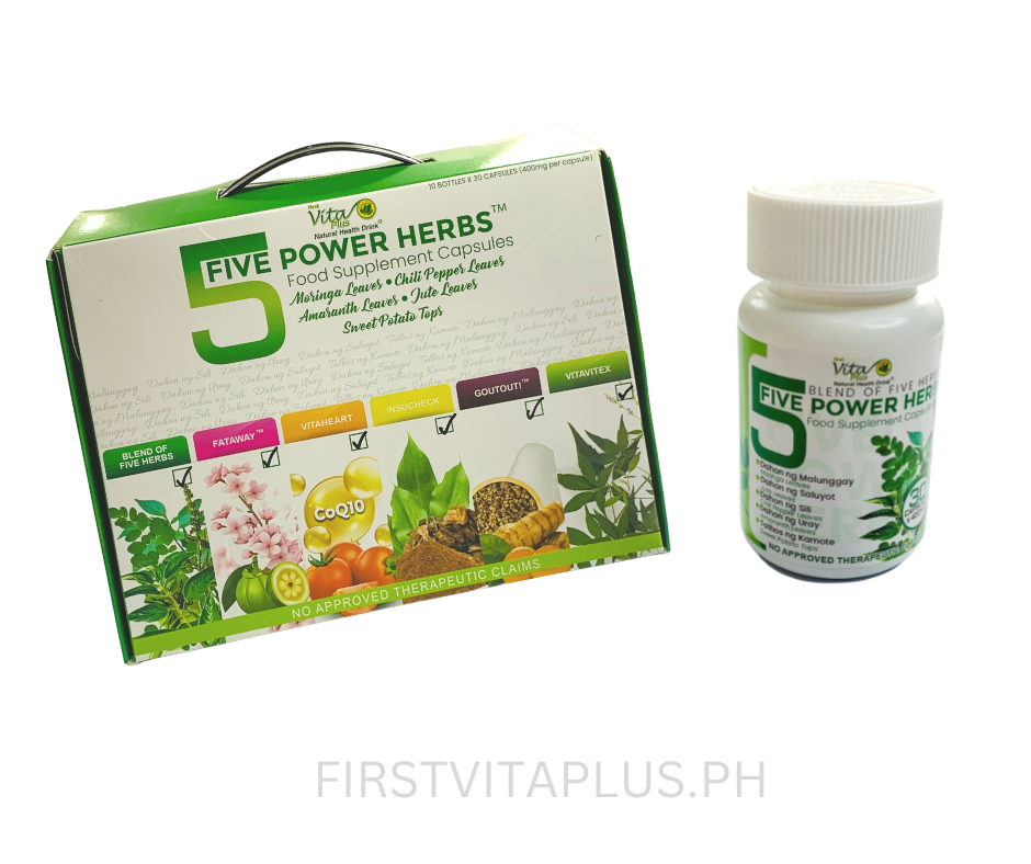 FIVE POWER HERBS™ BLEND OF FIVE HERBS FOOD SUPPLEMENT CAPSULES