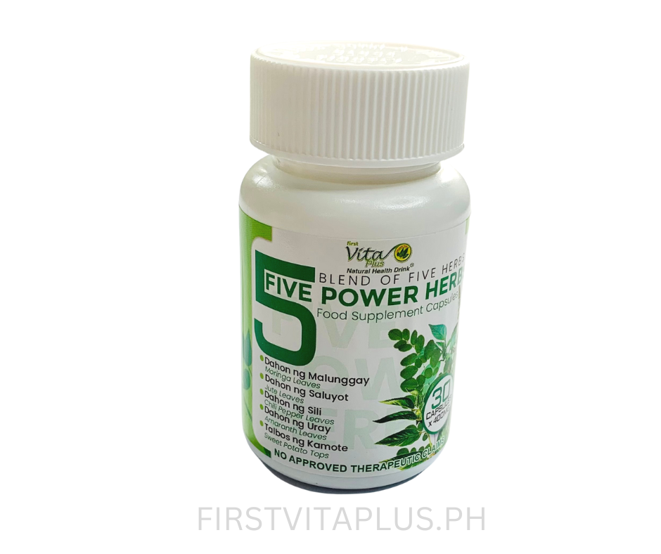 FIVE POWER HERBS™ BLEND OF FIVE HERBS FOOD SUPPLEMENT CAPSULES